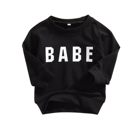 Tiny Babe Pullover - Black - HoneyBug 