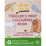 Toddlers First Colouring Book - An Endangered Animals Adventure by Honeysticks USA - HoneyBug 