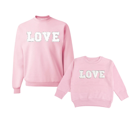 Mommy & Me - Love Patchwork Sweatshirts - HoneyBug 