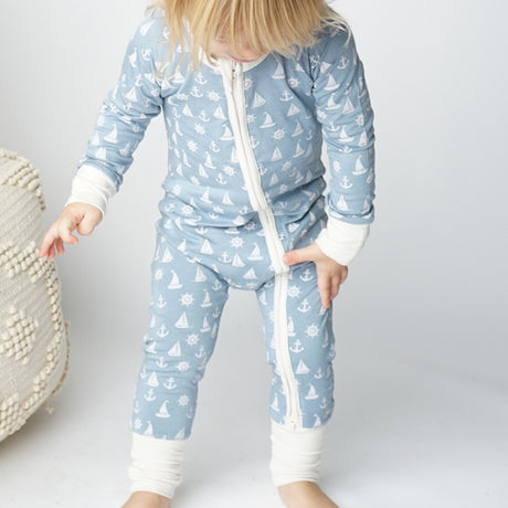 Anchor's Away Bamboo Baby Footie Pajama - HoneyBug 