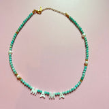 MAMA What The Shell Necklace- Aquamarine by House of Baesics - HoneyBug 