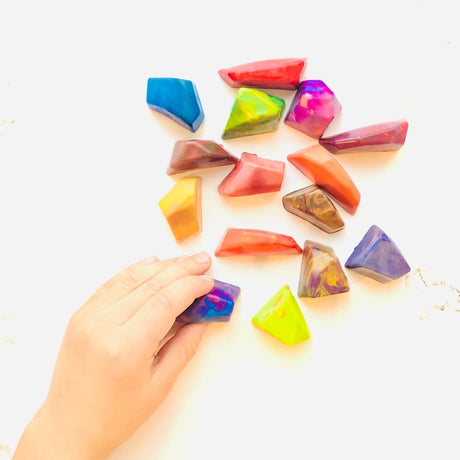 Rainbow Rocks Crayons - HoneyBug 