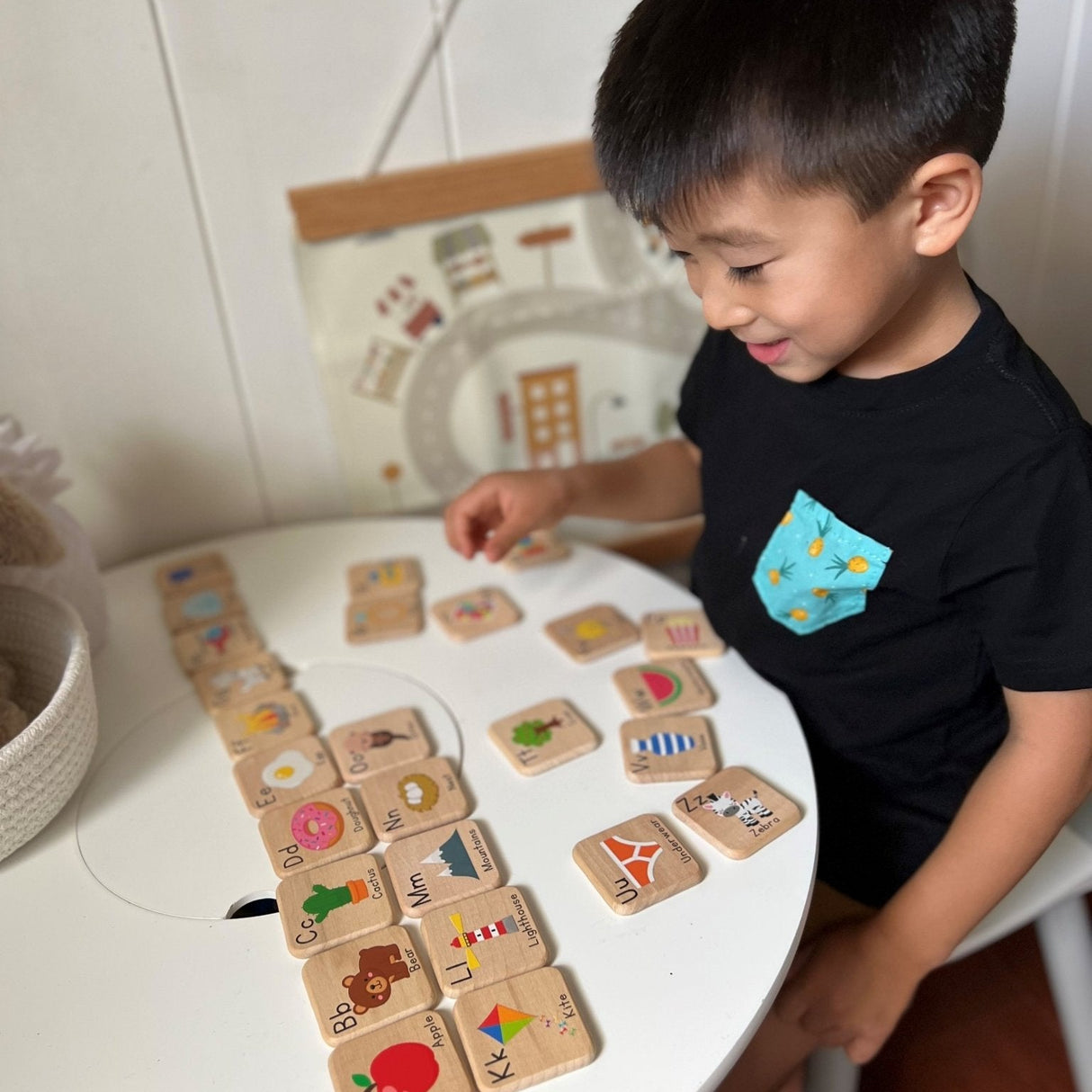 ABC Learning Tiles - HoneyBug 