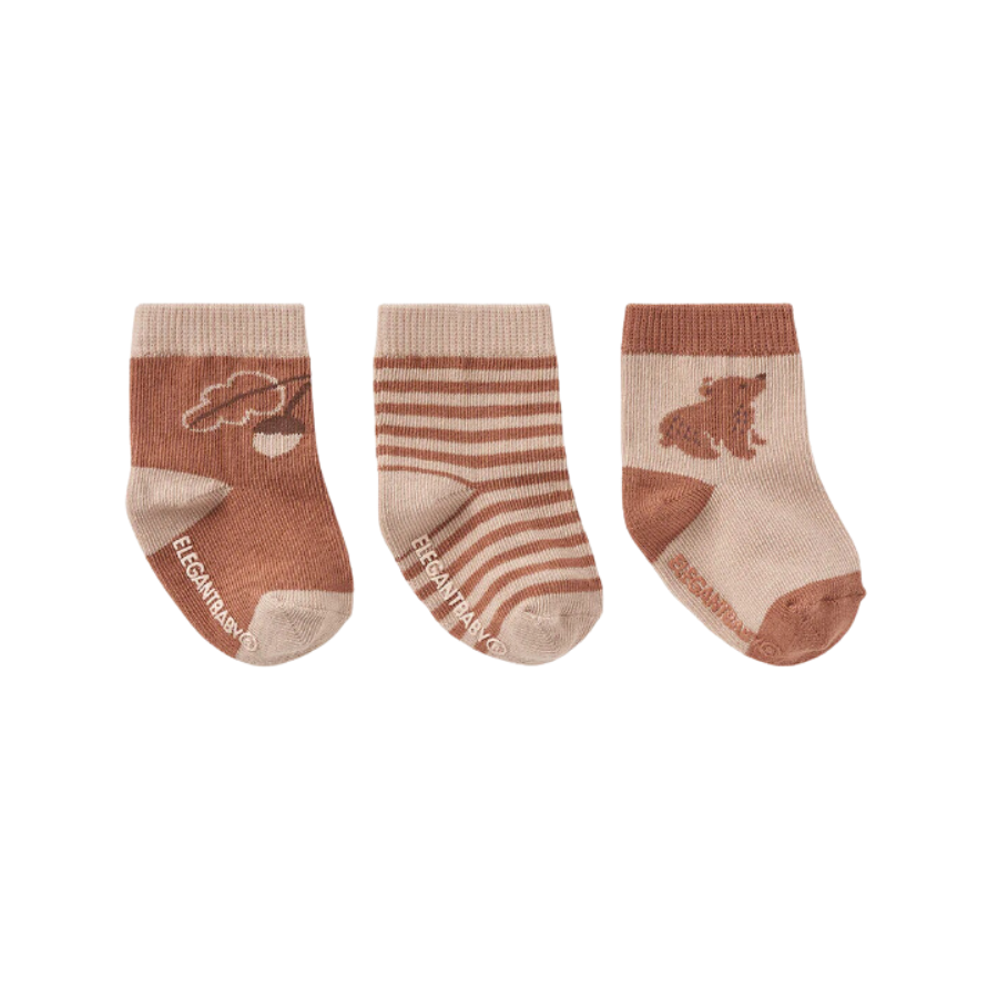 Bear 3-pack Sock Set - HoneyBug 