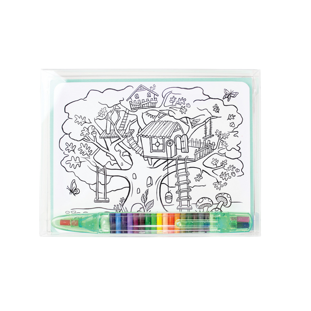 Box of 12 - Kids Color-In Postcard Kit - HoneyBug 