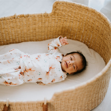 Blush Blossom | Starter Swaddle with Long Sleeves - HoneyBug 