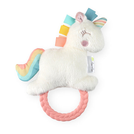 Unicorn Ritzy Rattle Pal™ Plush Rattle Pal with Teether - HoneyBug 