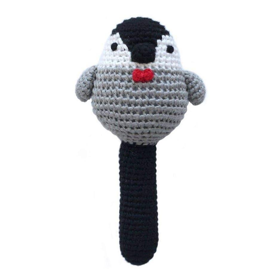 Penguin Stick Hand Rattle - HoneyBug 