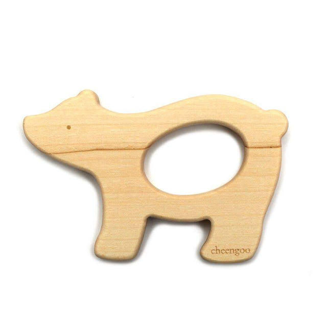 Polar Bear Wooden Teether - HoneyBug 