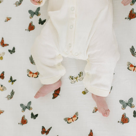 Butterfly Migration Crib Sheet - HoneyBug 