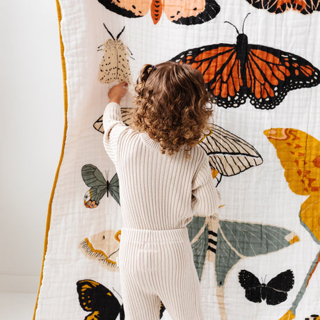 Large Butterfly Collector Throw Blanket - HoneyBug 