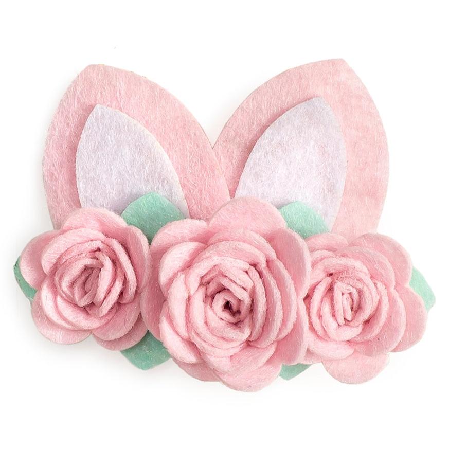 Bunny Ears Hair Clip - Kids Easter Hair Clip - HoneyBug 