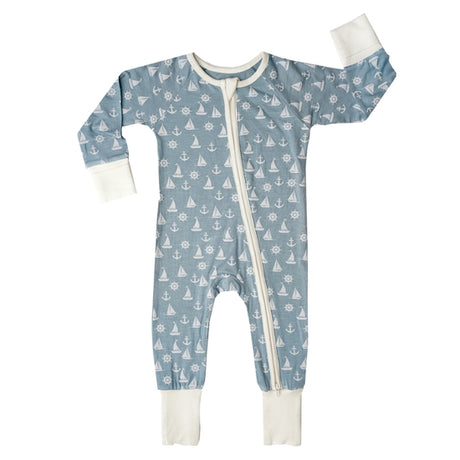 Anchor's Away Bamboo Baby Footie Pajama - HoneyBug 