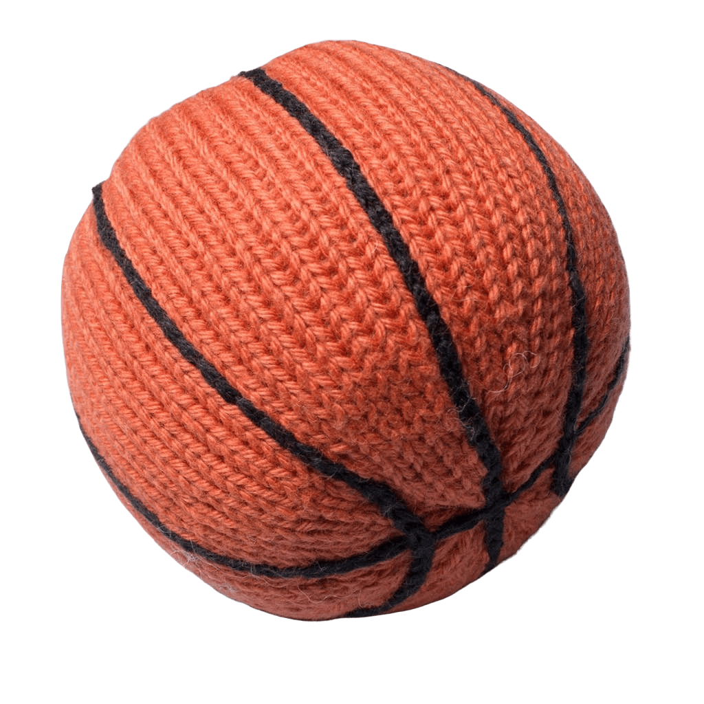 Organic Baby Rattle - Basketball - HoneyBug 