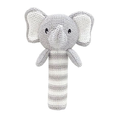 Huggable Knit Rattle - Ezra Elephant - HoneyBug 