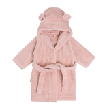 Organic Cotton Hooded Robe - Pink - HoneyBug 