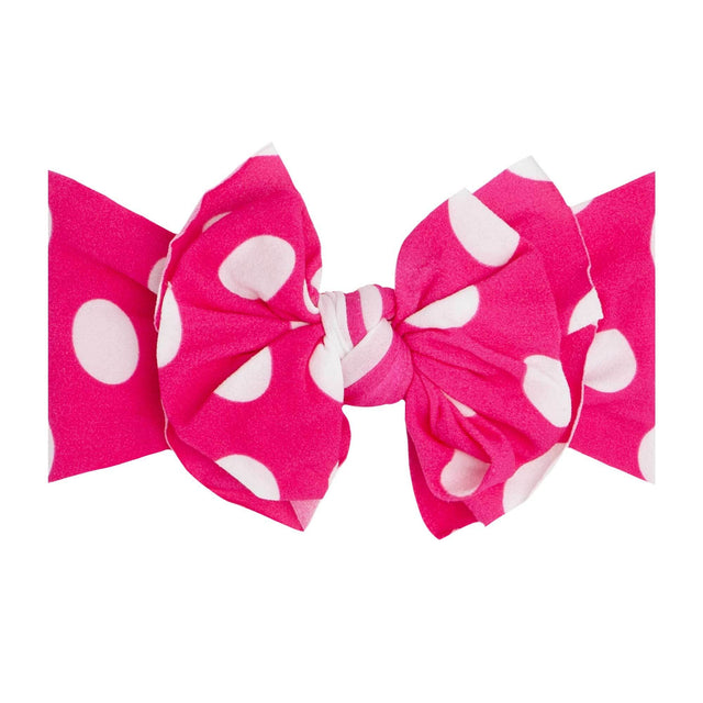 Printed Fab Bow - Hot Pink Polka Dot - HoneyBug 