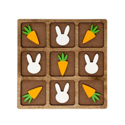 Tic-Tac-Toe: Bunny vs Carrot - HoneyBug 