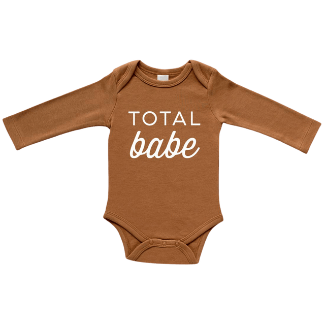 Total Babe Long Sleeve Bodysuit - Camel - HoneyBug 