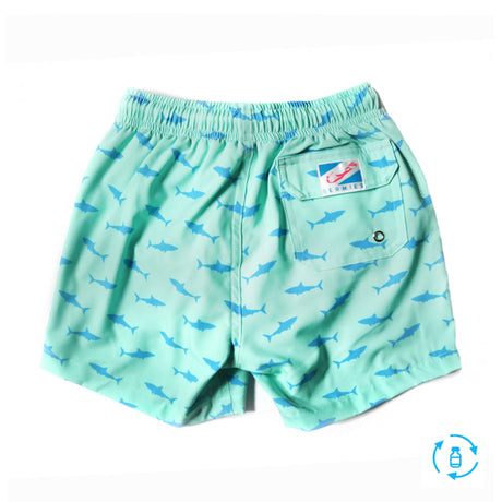 Great White - Kids Swim Trunks by Bermies - HoneyBug 