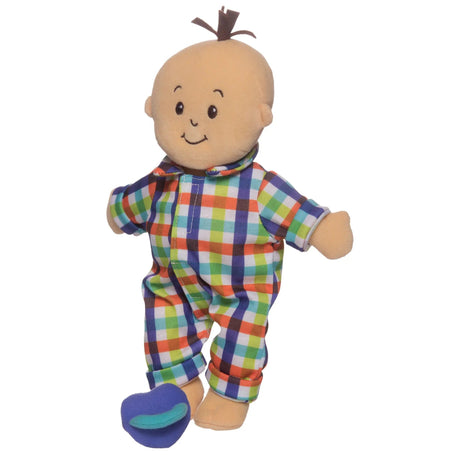 Wee Baby Fella Peach with Brown Hair by Manhattan Toy - HoneyBug 