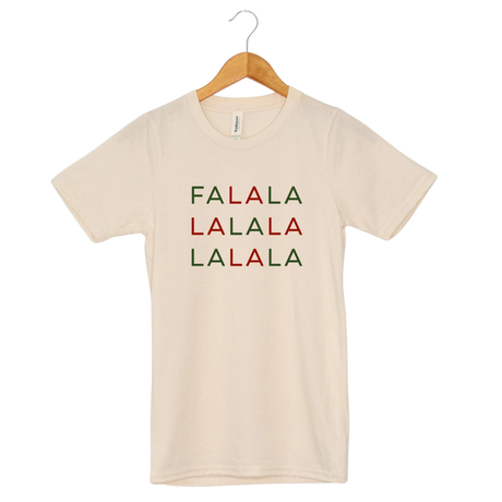 Fa La La La La Organic Adult Christmas Tee - HoneyBug 