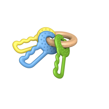 Green Keys Clutching & Teething Toy - HoneyBug 