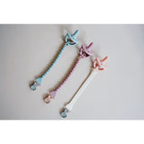 Blue Beaded Sweetie Strap Pacifier Clip - HoneyBug 