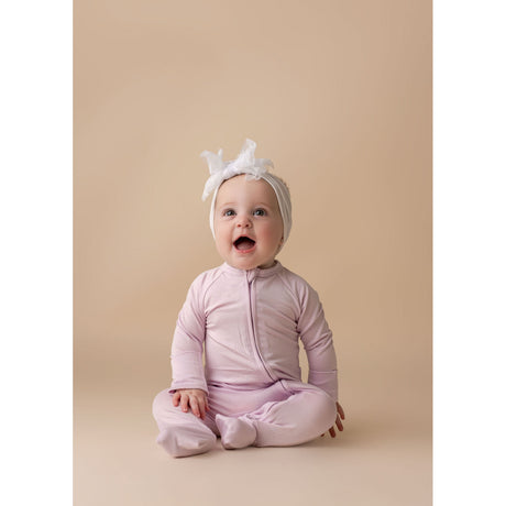 Light Purple Zipper Romper - HoneyBug 