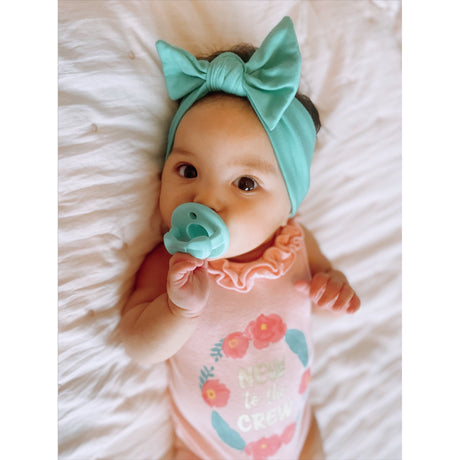 Aquamarine + Peach Sweetie Soother™ Pacifier Set - HoneyBug 