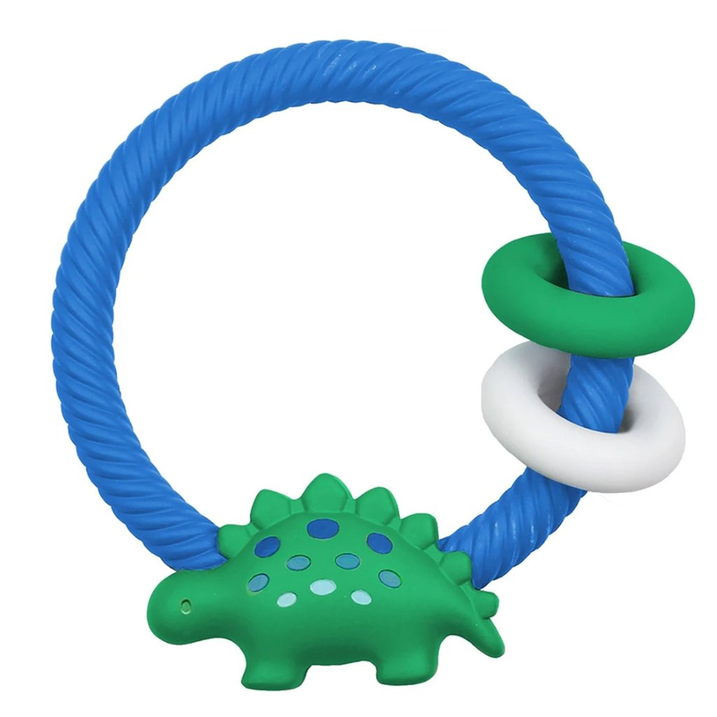 Dino Ritzy Rattle™ Silicone Teether - HoneyBug 