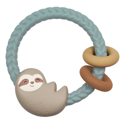 Sloth Ritzy Rattle™ Silicone Teether - HoneyBug 