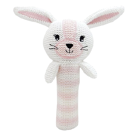 Huggable Knit Rattle - Lucy Bunny - HoneyBug 