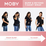 Bump & Beyond T-Shirt Wrap - Black - HoneyBug 