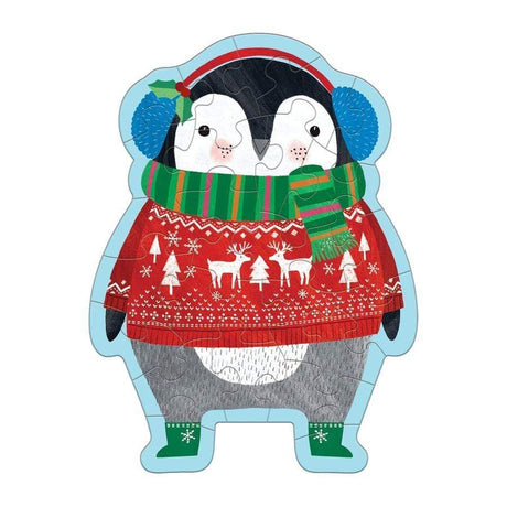 Winter Penguin Shaped Mini Puzzle - HoneyBug 