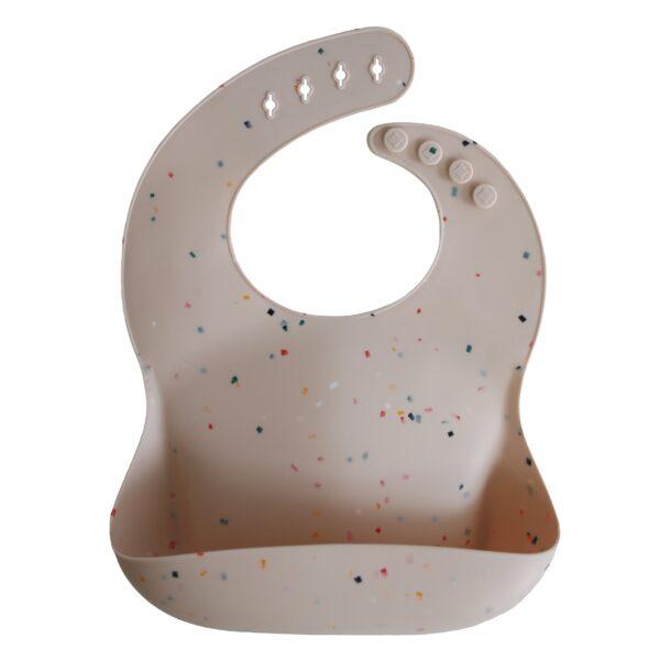 Silicone Baby Bib (Vanilla Confetti) - HoneyBug 