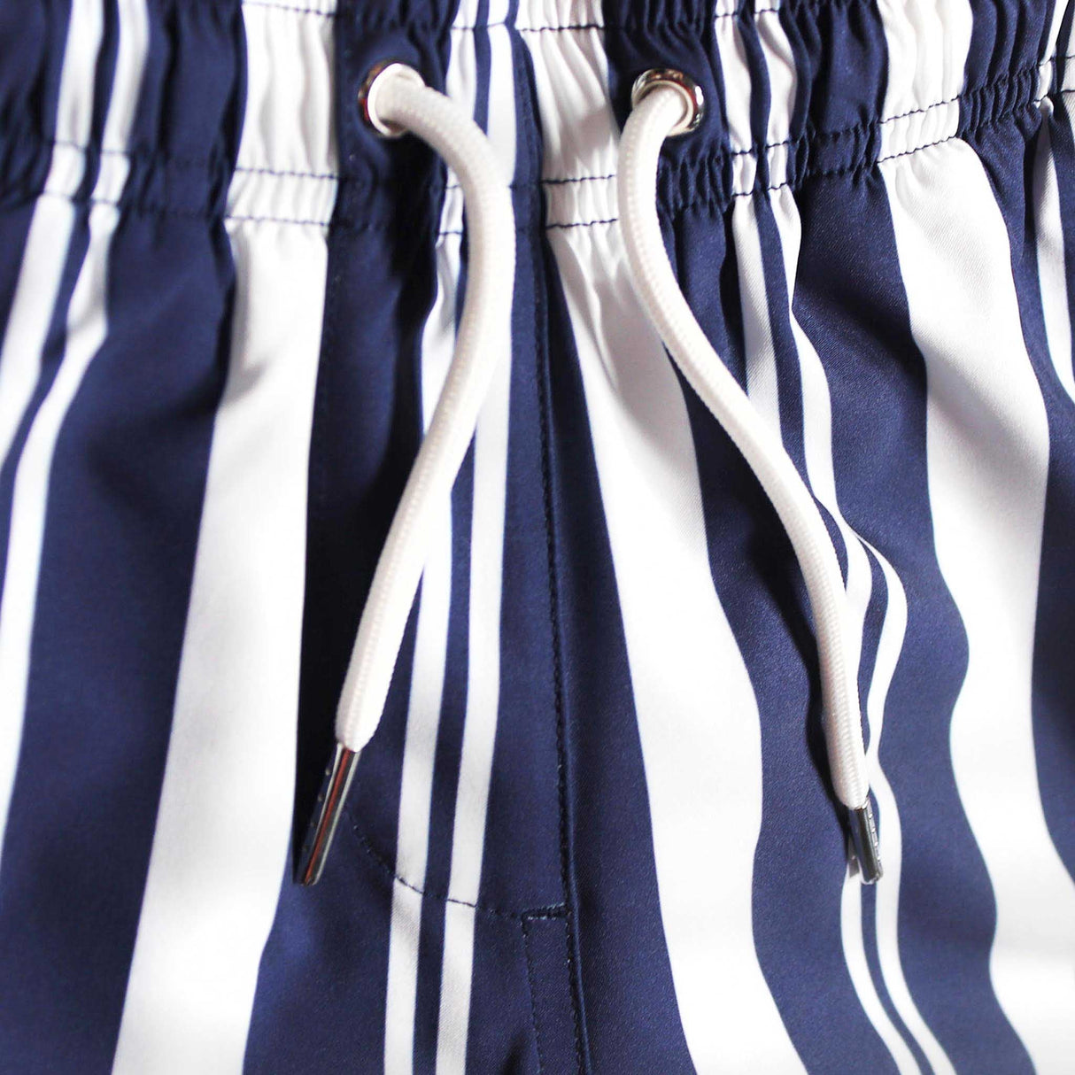 Navy Stripes - Kids Swim Trunks by Bermies - HoneyBug 