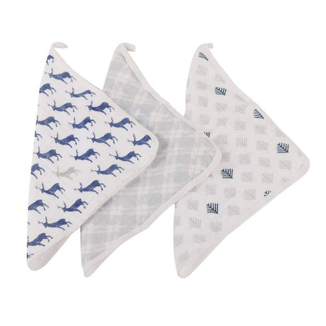 Blue Deer Washcloth Set of 3 - HoneyBug 