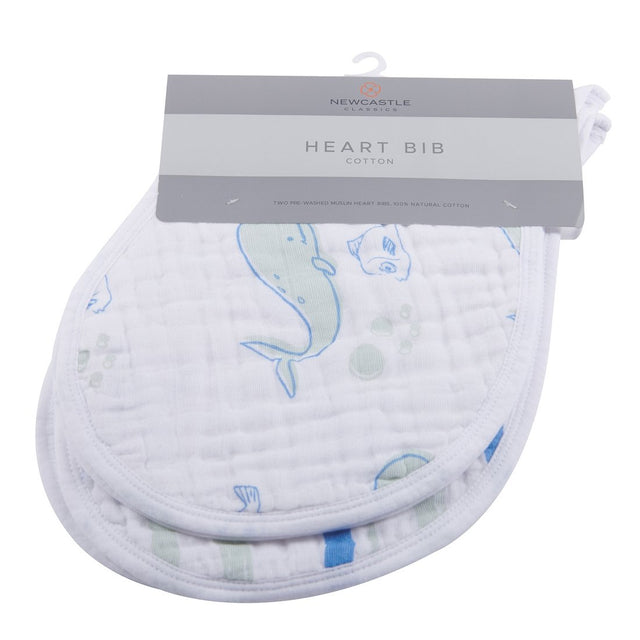 Ocean Heart Bibs - HoneyBug 