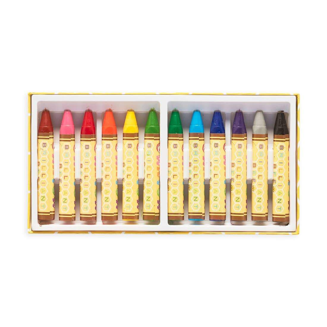 Brilliant Bee Crayons - 12 Pack - HoneyBug 