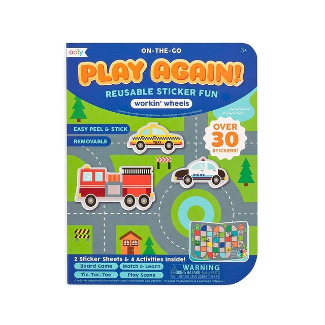 Play Again! Mini On-The-Go Activity Kit - Working Wheels - HoneyBug 