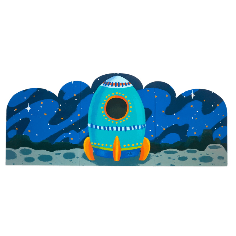 Play Again! Reusable Sticker Scenes - Space Critters - HoneyBug 