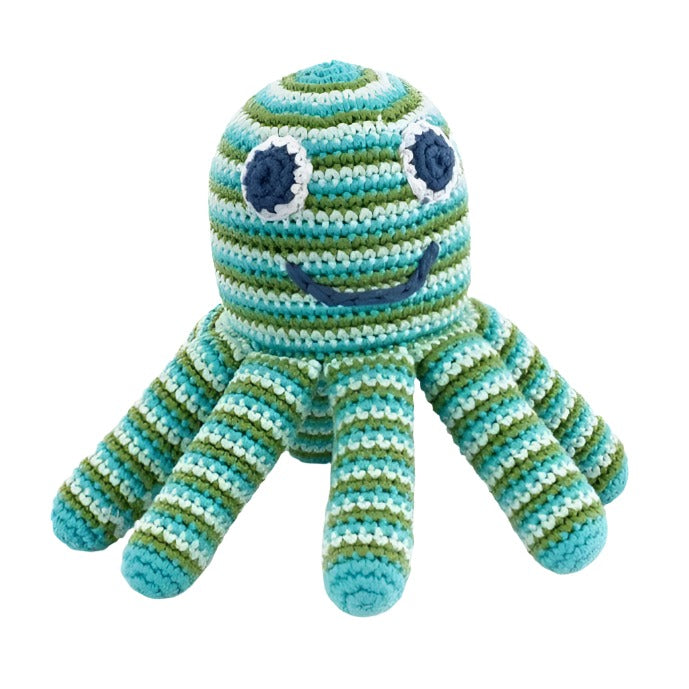 Green Octopus Rattle - HoneyBug 