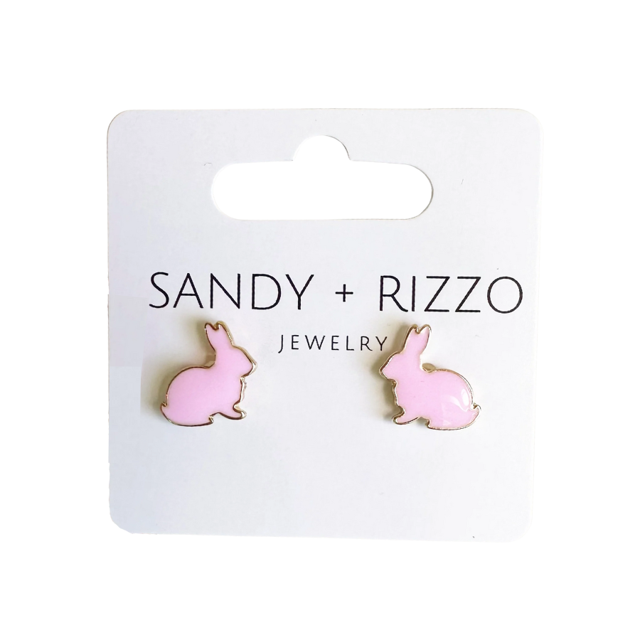 Bunny Enamel Stud Earrings - HoneyBug 