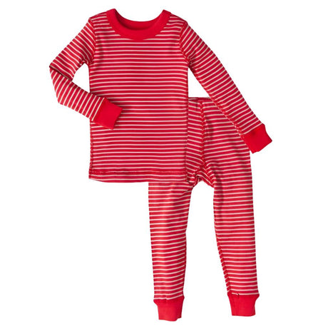 Red/Silver Long Sleeve Pajamas - HoneyBug 