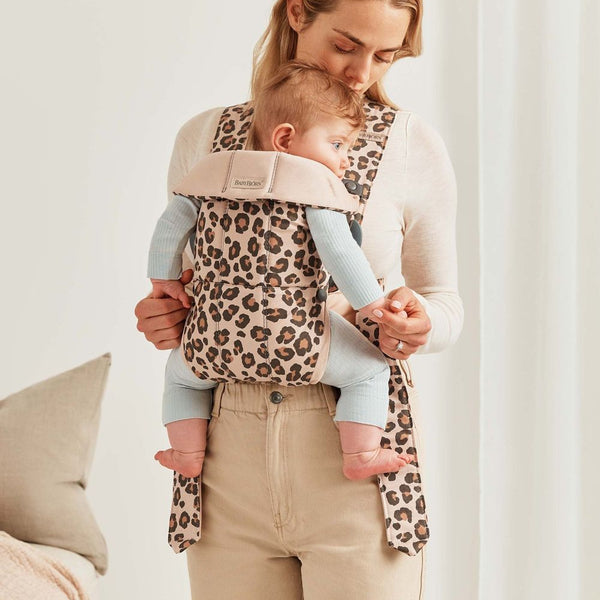 Baby Carrier Mini, Cotton - Beige Leopard - HoneyBug 