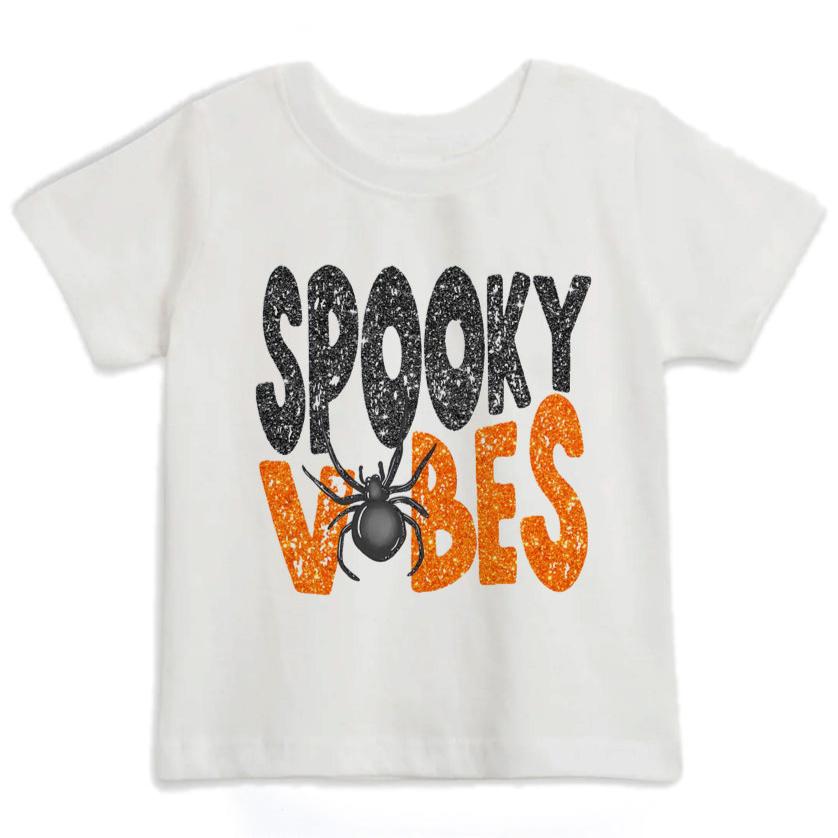 Spooky Vibes Spider - Kid's Tee - HoneyBug 