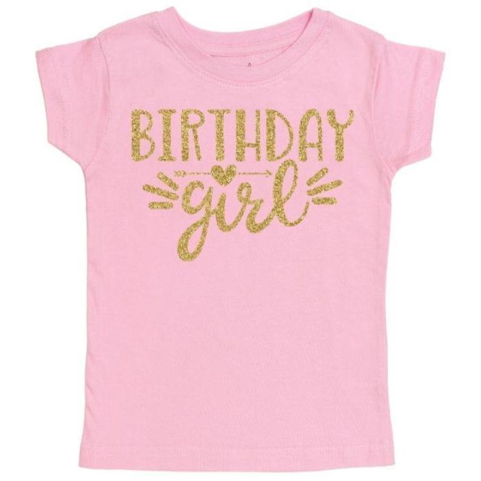 Birthday Girl Shirt - Kids Birthday Party - Birthday Outfit - Light Pink - HoneyBug 