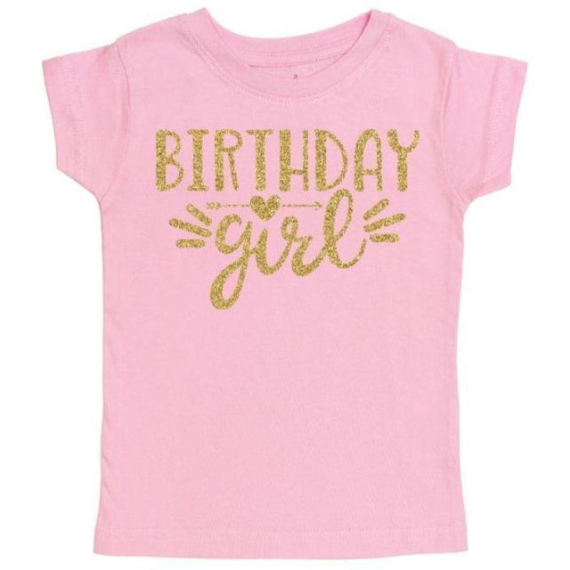 Birthday Girl Shirt - Kids Birthday Party - Birthday Outfit - Light Pink - HoneyBug 