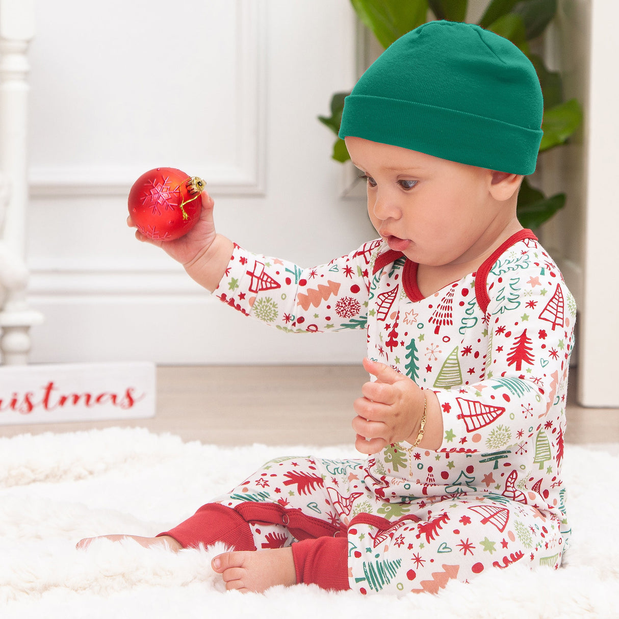 Christmas Cozy Romper - HoneyBug 